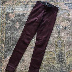 High Waisted Wax Leather Pants